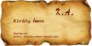 Király Ámos névjegykártya